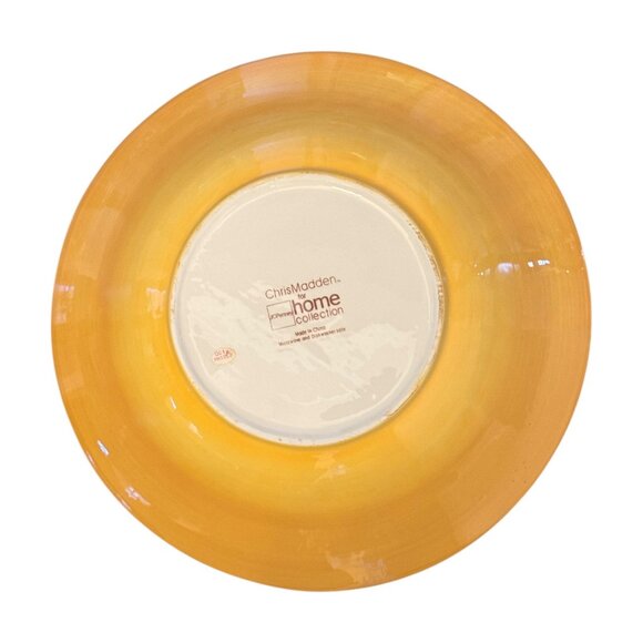 Chris Madden Marsala Handpainted Ceramic Veg Bowl 13.5" JCPenney Home Collection - Picture 6 of 9